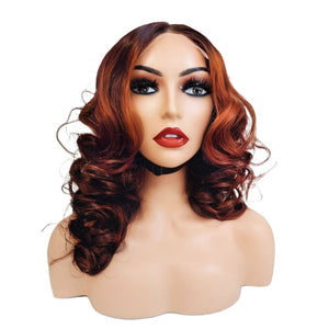 100% Brazilian Bouncy Wavy Human Hair Lace Closure Wig - Medium - 56cm $225 Lace Front Wig QualityHairByLawlar