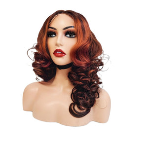 100% Brazilian Bouncy Wavy Human Hair Lace Closure Wig - Medium - 56cm $225 Lace Front Wig QualityHairByLawlar