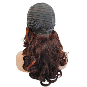 100% Brazilian Bouncy Wavy Human Hair Lace Closure Wig - Medium - 56cm $225 Lace Front Wig QualityHairByLawlar (8878577287477)
