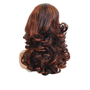 100% Brazilian Bouncy Wavy Human Hair Lace Closure Wig - Medium - 56cm $225 Lace Front Wig QualityHairByLawlar (8878577287477)