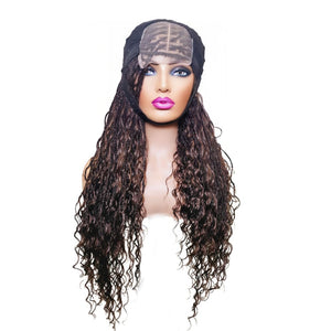 Boho Style Fully Hand Braided Wig - Balayage Medium 56cm $200 Box Braids QualityHairByLawlar