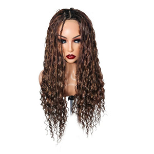 Boho Style Fully Hand Braided Wig - Box Braids Medium 56cm $200 QualityHairByLawlar