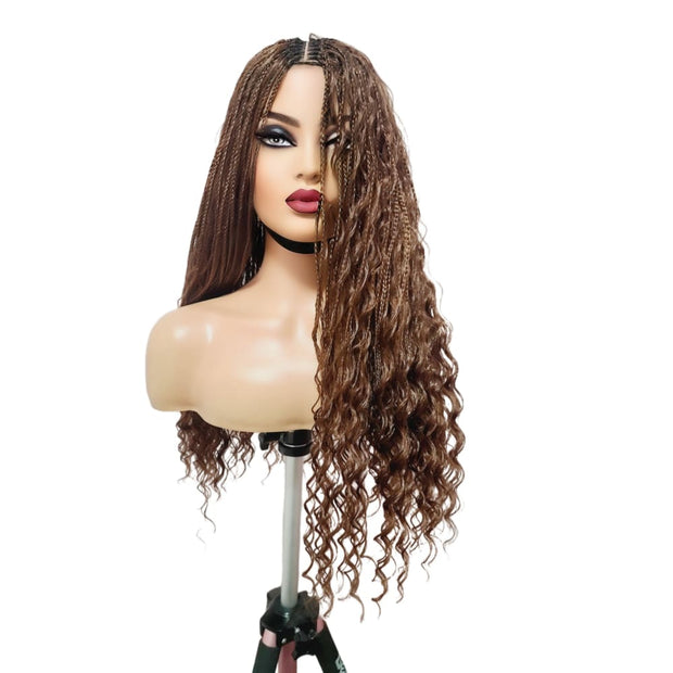 Boho Style Fully Hand Braided Wig - Box Braids - Medium - 56cm $200 Box Braids QualityHairByLawlar