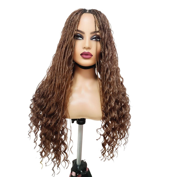Boho Style Fully Hand Braided Wig - Box Braids - Medium - 56cm $200 Box Braids QualityHairByLawlar