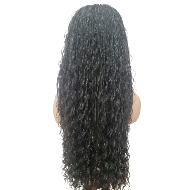Boho Style Fully Hand Braided Wig - Glueless Box Braids - Medium - 56cm $200 Box Braids QualityHairByLawlar