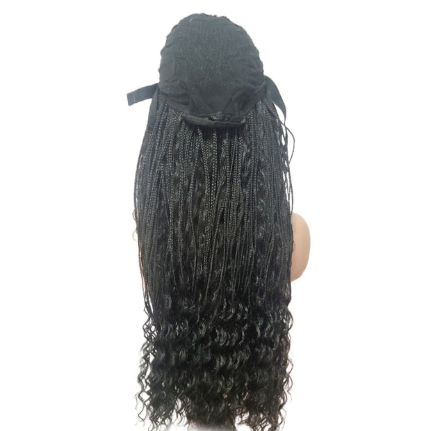 Boho Style Fully Hand Braided Wig - Glueless Box Braids - Medium - 56cm $200 Box Braids QualityHairByLawlar