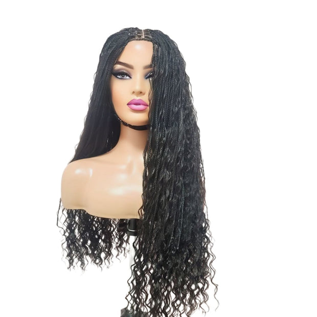 Boho Style Fully Hand Braided Wig - Glueless Box Braids - Medium - 56cm $200 Box Braids QualityHairByLawlar