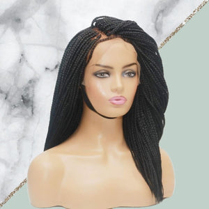 Box Braids Fully Hand Braided Lace Wig #1 - Medium - 56cm $200 Box Braids QualityHairByLawlar (10347609164)