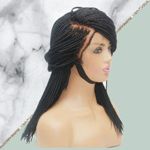 Box Braids Fully Hand Braided Lace Wig #1 - Medium - 56cm $200 Box Braids QualityHairByLawlar (10347609164)
