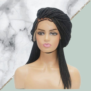 Box Braids Fully Hand Braided Lace Wig #1 - Medium - 56cm $200 Box Braids QualityHairByLawlar (10347609164)