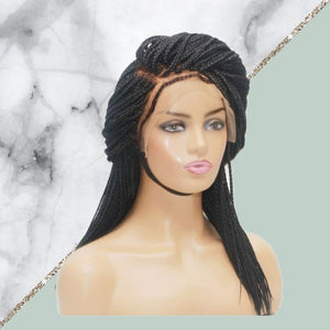 Box Braids Fully Hand Braided Lace Wig #1 - Medium - 56cm $200 Box Braids QualityHairByLawlar (10347609164)