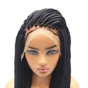 Box Braids Fully Hand Braided Lace Wig (1B) - Medium- 56 cm $148.75 Box Braids QualityHairByLawlar (9796269324)