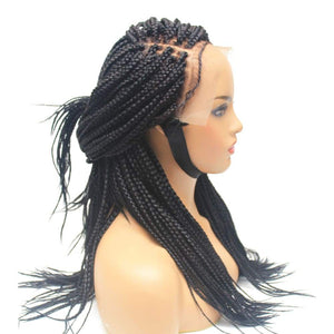 Box Braids Fully Hand Braided Lace Wig (1B) - Medium- 56 cm $148.75 Box Braids QualityHairByLawlar (9796269324)