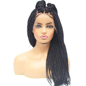 Box Braids Fully Hand Braided Lace Wig (1B) - Medium- 56 cm $148.75 Box Braids QualityHairByLawlar (9796269324)