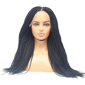 Box Braids Fully Hand Braided Lace Wig (1B) - Medium- 56 cm $148.75 Box Braids QualityHairByLawlar (9796269324)