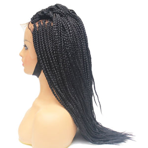 Box Braids Fully Hand Braided Lace Wig (1B) - Medium- 56 cm $148.75 Box Braids QualityHairByLawlar (9796269324)