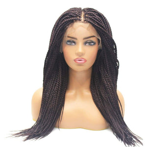 Box Braids Fully Hand Braided Lace Wig (99j) - Medium - 56cm $175 Box Braids QualityHairByLawlar (8300757126)