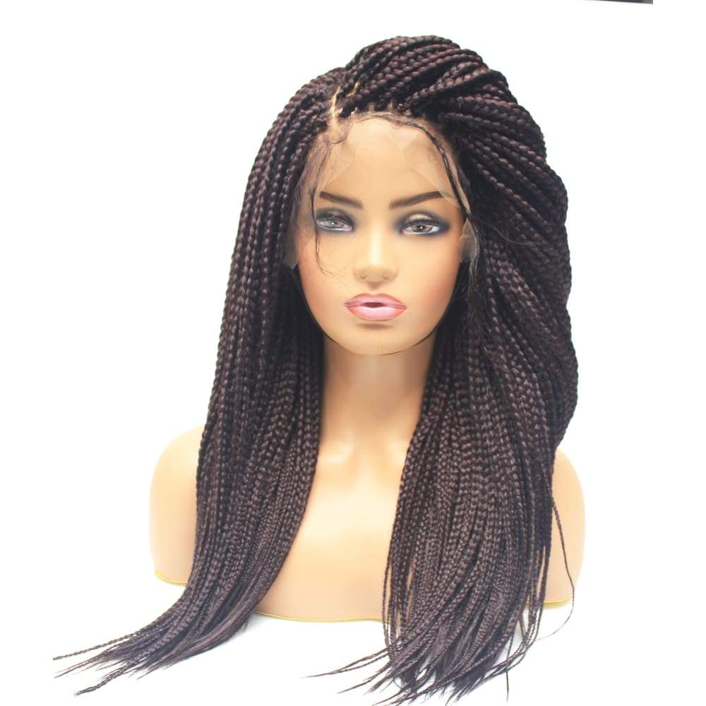 Box Braids Fully Hand Braided Lace Wig (99j) - Medium - 56cm $175 Box Braids QualityHairByLawlar (8300757126)