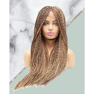 Box Braids Fully Hand Braided Lace Wig (Balayage Mix) - Medium - 56cm $200 Box Braids QualityHairByLawlar (4993383628886)