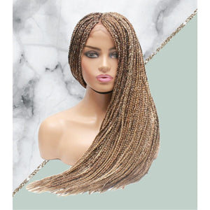 Box Braids Fully Hand Braided Lace Wig (Balayage Mix) - Medium - 56cm $200 Box Braids QualityHairByLawlar (4993383628886)