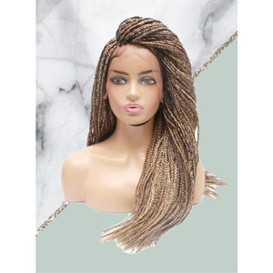 Box Braids Fully Hand Braided Lace Wig (Balayage Mix) - Medium - 56cm $200 Box Braids QualityHairByLawlar (4993383628886)