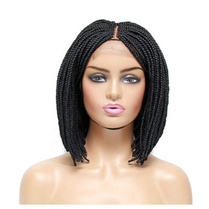 Box Braids Fully Hand Braided Lace Wig- Bob Style (#1) - Medium - 56cm $160 Box Braids QualityHairByLawlar (4943401648214)