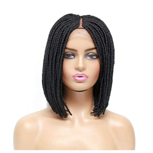 Box Braids Fully Hand Braided Lace Wig- Bob Style (#1) - Medium - 56cm $160 Box Braids QualityHairByLawlar (4943401648214)