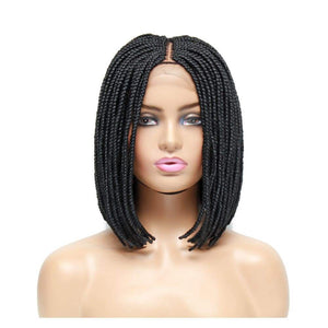 Box Braids Fully Hand Braided Lace Wig- Bob Style (#1) - Medium - 56cm $160 Box Braids QualityHairByLawlar (4943401648214)