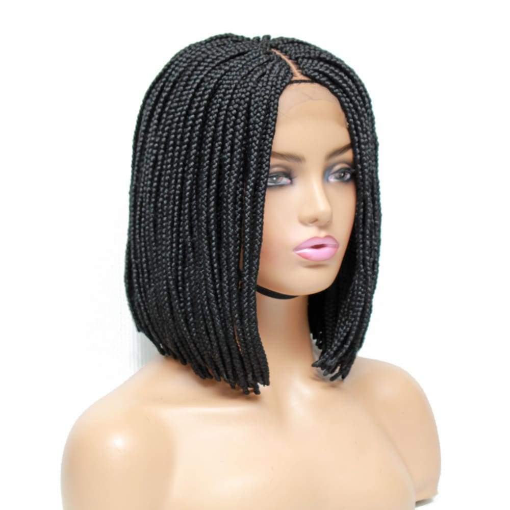 Box Braids Fully Hand Braided Lace Wig- Bob Style (#1) - Medium - 56cm $160 Box Braids QualityHairByLawlar (4943401648214)