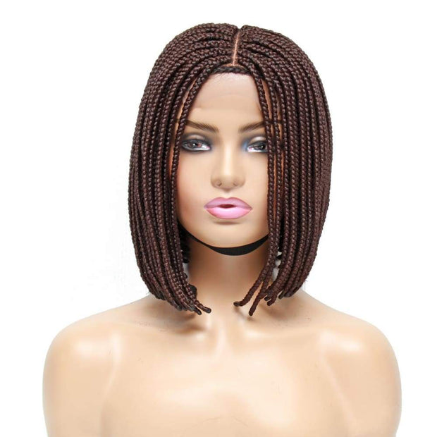 Box Braids Fully Hand Braided Lace Wig- Bob Style (#33) - Medium - 56cm $160 Box Braids QualityHairByLawlar (4943403155542)