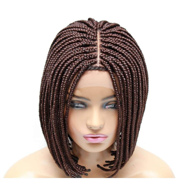 Box Braids Fully Hand Braided Lace Wig- Bob Style (#33) - Medium - 56cm $160 Box Braids QualityHairByLawlar (4943403155542)