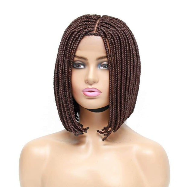Box Braids Fully Hand Braided Lace Wig- Bob Style (#33) - Medium - 56cm $160 Box Braids QualityHairByLawlar (4943403155542)