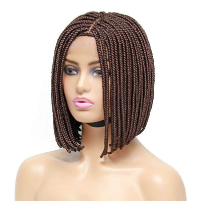 Box Braids Fully Hand Braided Lace Wig- Bob Style (#33) - Medium - 56cm $160 Box Braids QualityHairByLawlar (4943403155542)