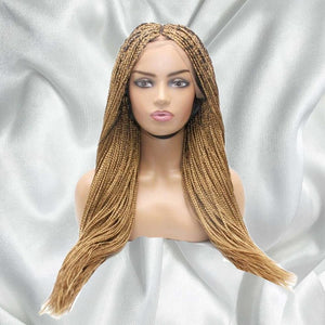 Box Braids Fully Hand Braided Lace Wig (Strawberry Blonde) - Medium - 56cm $200 Box Braids QualityHairByLawlar (6543877767254)