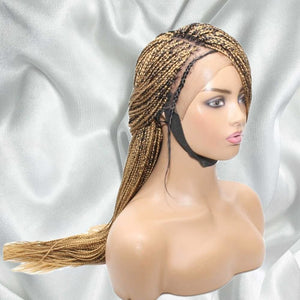 Box Braids Fully Hand Braided Lace Wig (Strawberry Blonde) - Medium - 56cm $200 Box Braids QualityHairByLawlar (6543877767254)