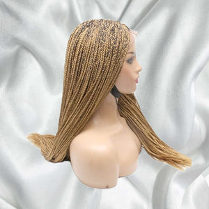 Box Braids Fully Hand Braided Lace Wig (Strawberry Blonde) - Medium - 56cm $200 Box Braids QualityHairByLawlar (6543877767254)