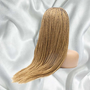 Box Braids Fully Hand Braided Lace Wig (Strawberry Blonde) - Medium - 56cm $200 Box Braids QualityHairByLawlar (6543877767254)