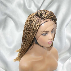 Box Braids Fully Hand Braided Lace Wig (Strawberry Blonde) - Medium - 56cm $200 Box Braids QualityHairByLawlar (6543877767254)