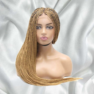 Box Braids Fully Hand Braided Lace Wig (Strawberry Blonde) - Medium - 56cm $200 Box Braids QualityHairByLawlar (6543877767254)