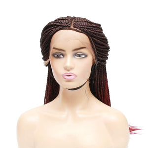 Box Braids Fully Hand Braided Ombre Lace Wig (99J/39) - Medium - 56cm $180 Box Braids QualityHairByLawlar (4991165333590)