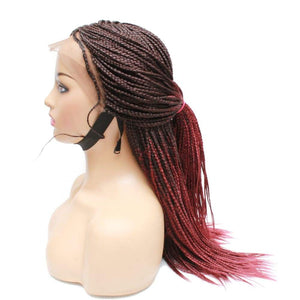 Box Braids Fully Hand Braided Ombre Lace Wig (99J/39) - Medium - 56cm $180 Box Braids QualityHairByLawlar (4991165333590)