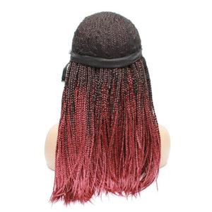 Box Braids Fully Hand Braided Ombre Lace Wig (99J/39) - Medium - 56cm $180 Box Braids QualityHairByLawlar (4991165333590)