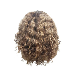 Brazilian Balayage Blonde Curly Human Hair Lace Front Wig- 14" (8034395226421)