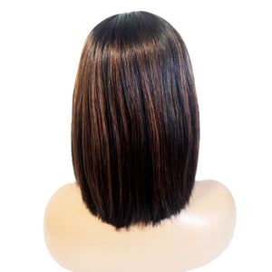 Brazilian Bob Human Hair Lace Front Wig With Bangs - Medium - 56cm $165 Lace Front Wig QualityHairByLawlar