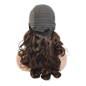 Brazilian Bouncy Brown Wavy Human Hair Lace Front Wig (16’) - Medium - 56cm $225 Lace Front Wig QualityHairByLawlar