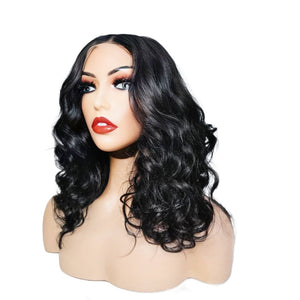 Brazilian Bouncy Wavy Human Hair Lace Front Wig (16’) - Medium - 56cm $225 Lace Front Wig QualityHairByLawlar