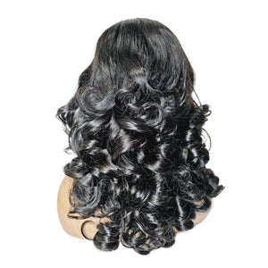 Brazilian Bouncy Wavy Human Hair Lace Front Wig (16) - Medium - 56cm $290 Lace Front Wig QualityHairByLawlar