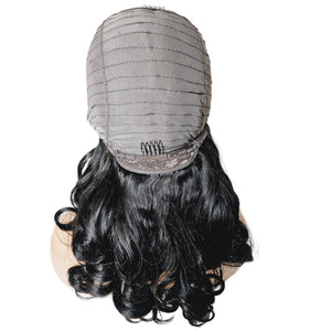 Brazilian Bouncy Wavy Human Hair Lace Front Wig (16) - Medium - 56cm $290 Lace Front Wig QualityHairByLawlar