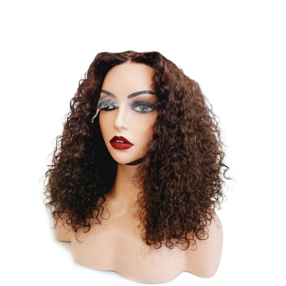 Brazilian Curly Dark Brown Human Hair Lace Front Wig (14’) - Medium - 56cm $190 Lace Front Wig QualityHairByLawlar