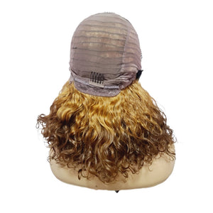Brazilian Curly Mid Part 3 Tone Human Hair Lace Front Wig (12) - Medium - 56cm $220 Lace Front Wig QualityHairByLawlar (8910594146613)